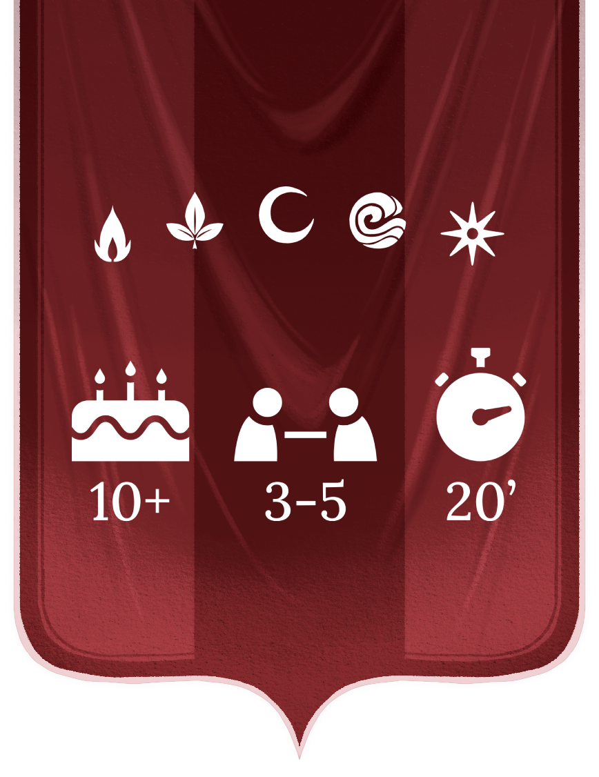 Age 10+ · 3-5 players · 20 minutes
